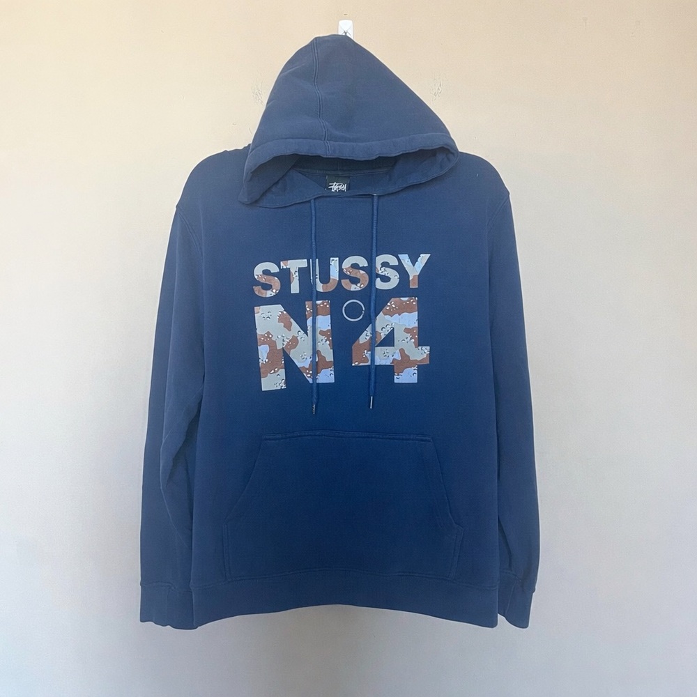 Y2K Stussy N4 Camo Hoodie Size M